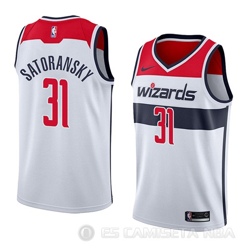 Camiseta Tomas Satoransky #31 Washington Wizards Association 2018 Blanco - Haga un click en la imagen para cerrar